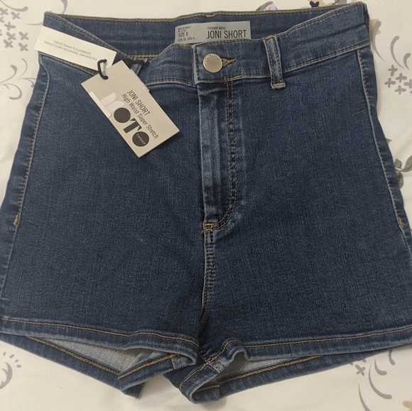 Topshop Joni High Wasted shorts - size 4 - Picture 1 of 4